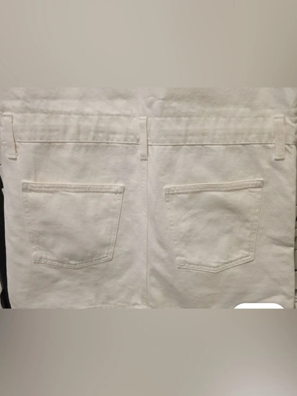 NWT- medium universal threads white denim Y2K drawstring waist mini dress - Picture 5 of 10